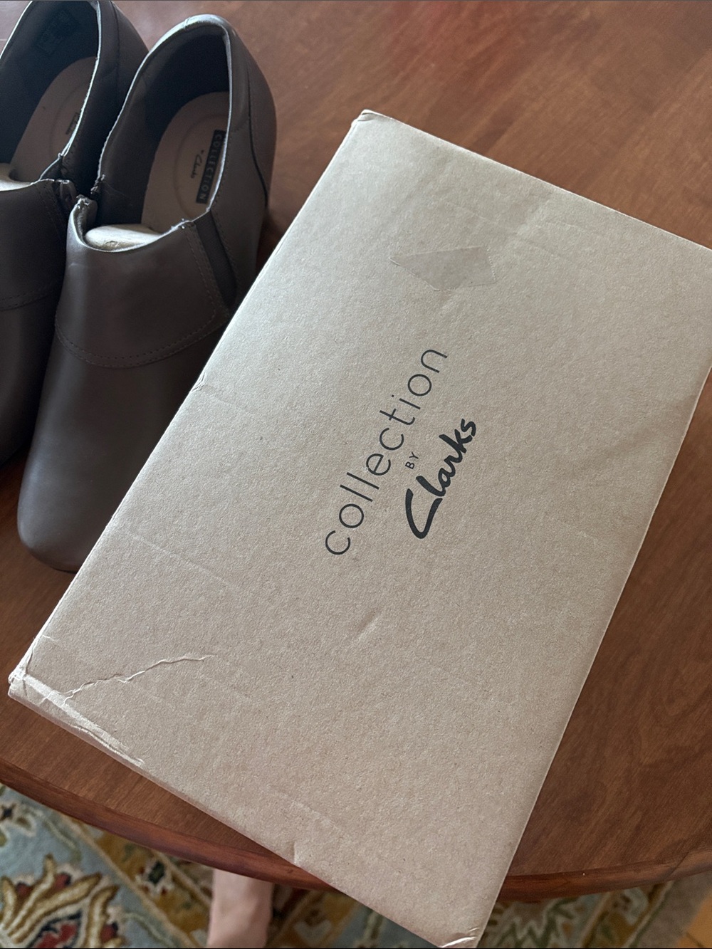 Clarks Brown Women's Slip-On Leather Loafers - Picture 3 of 5